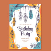 Plantable Boho Style Birthday Party Invitation Card
